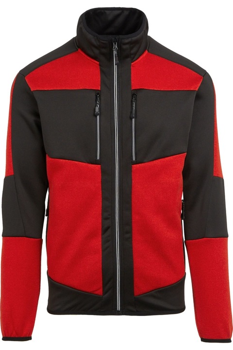 E-Volve férfi Regatta polár pulóver, klasszikus piros/fekete, Élénkpiros