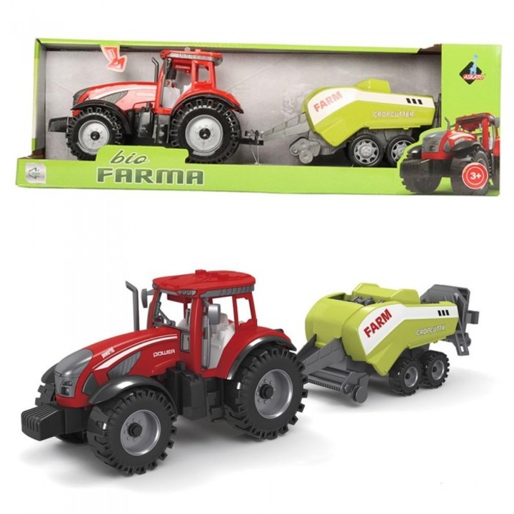 Трактор с балираща преса, Askato, 3 звука, 47.5x15см, 3+ години