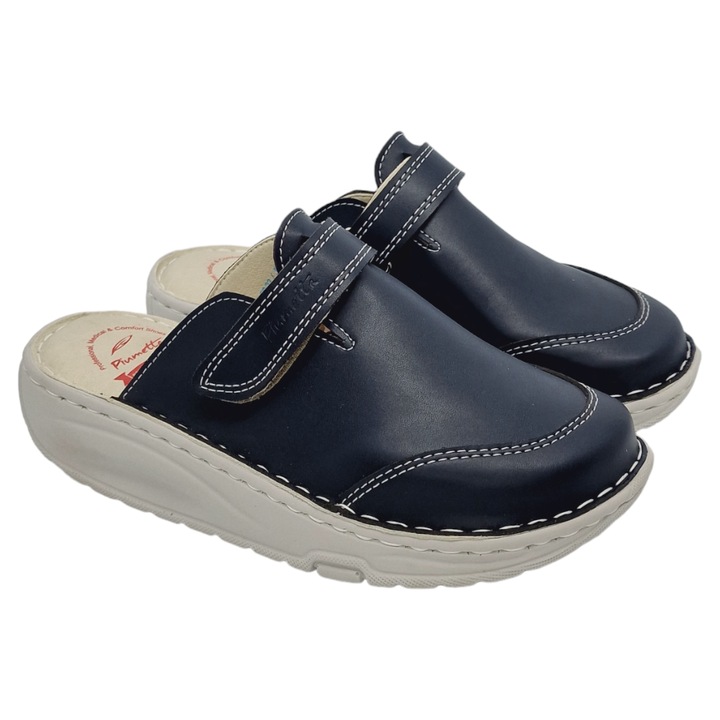 Saboti medicali Piumetta 6272 alb dama, Albastru pastel, 38