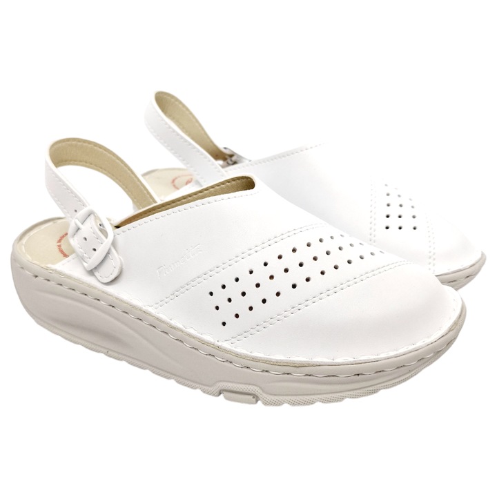 Saboti medicali Piumetta 6268 roz dama, Alb, 37