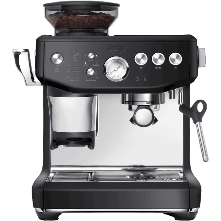 Sage SES 876BTR The Barista Express Impress Еспресо машина с кафемелачка, 1850 W, 2 L, Черна