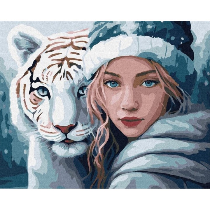 Set pictura pe numere, Ideyka, Winter warmth, 40x50cm