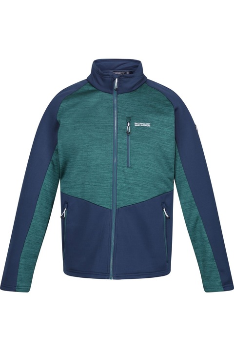Мъжко яке Regatta Farson II Soft Shell, Admiral Blue/Pacific Green, Тъмносин меланж