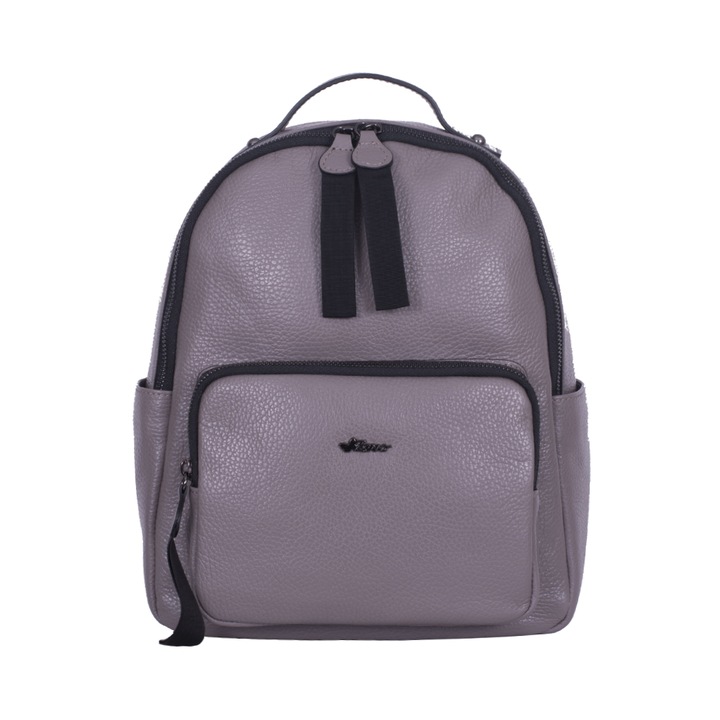 Rucsac Zevo dama piele naturala Alegra, Grej