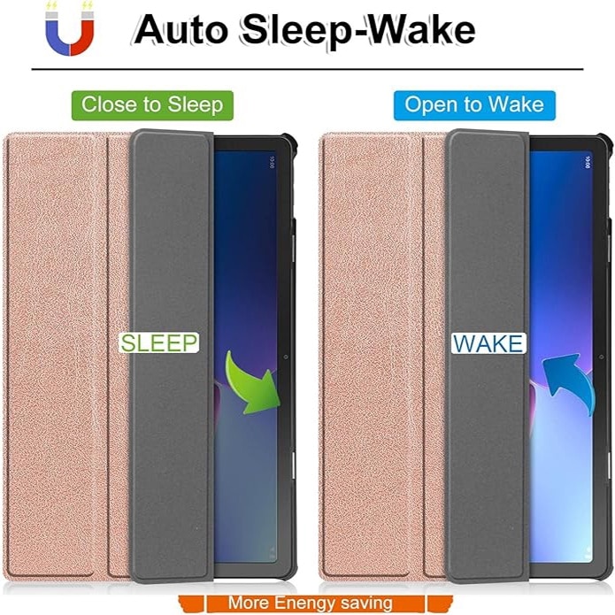 Husa tableta， pentru Lenovo Tab M10 Plus (Gen 3)/ Xiaoxin Pad (10.6 inchi 2022), functie Sleep/Wake, VIENOD®, aur trandafir