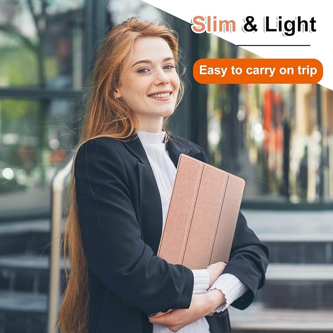 Husa tableta， pentru Lenovo Tab M10 Plus (Gen 3)/ Xiaoxin Pad (10.6 inchi 2022), functie Sleep/Wake, VIENOD®, aur trandafir