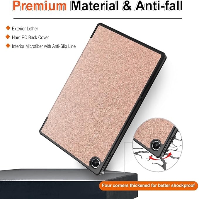 Husa tableta， pentru Lenovo Tab M10 Plus (Gen 3)/ Xiaoxin Pad (10.6 inchi 2022), functie Sleep/Wake, VIENOD®, aur trandafir