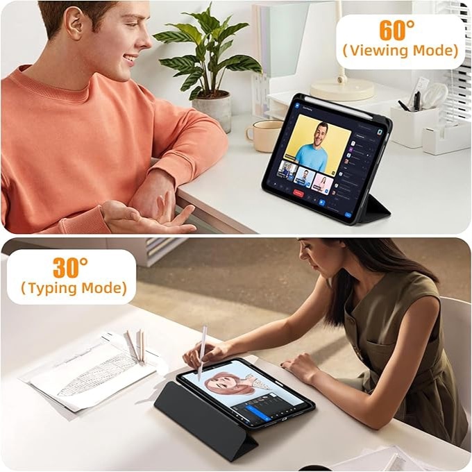 Husa tableta pentru iPad Pro 11 inch 2024 (M4), trezire/dormire, cu functie de suport, VIENOD®, Negru