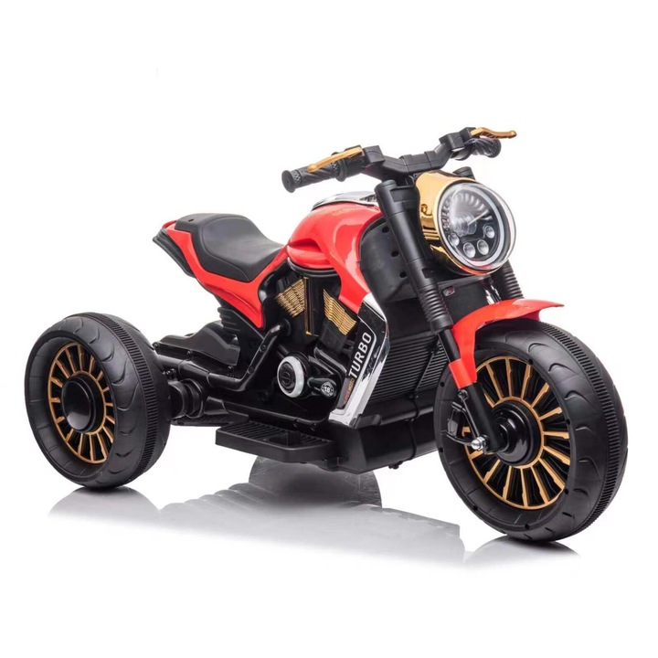 Motocicleta electrica cu 3 roti, Kinderauto BJDL1188, 2x 35W 12V BT, culoare rosie