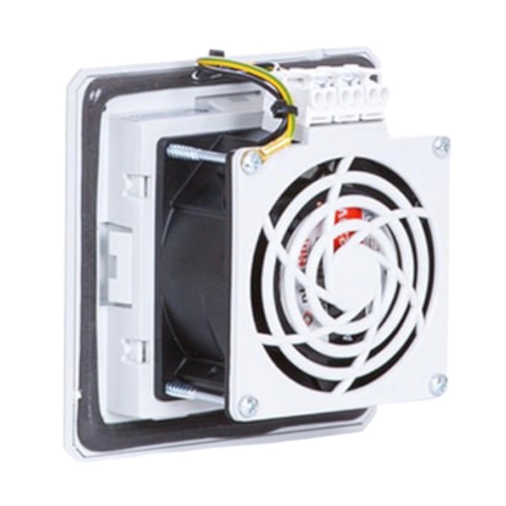 Szellőzőrács ventilátorral és szűrővel, Plastim, PTF1000T, 30 m3/h, 120x120 mm, RAL 7035