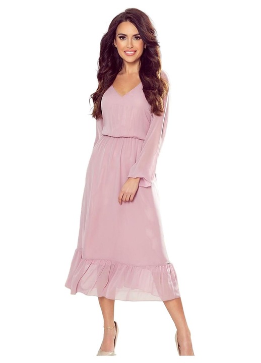 Миди рокля Numoco, полиестер, розово