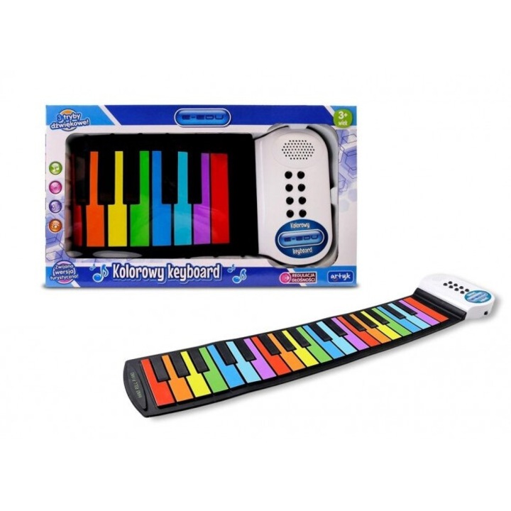 E-edu billentyűzet, Artyk, 3 hang, többszínű, gumi