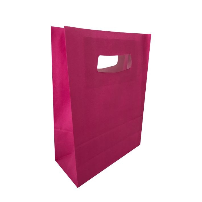 Punga cadou hartie 18 x 9 x 25 , roz , set 10 bucati