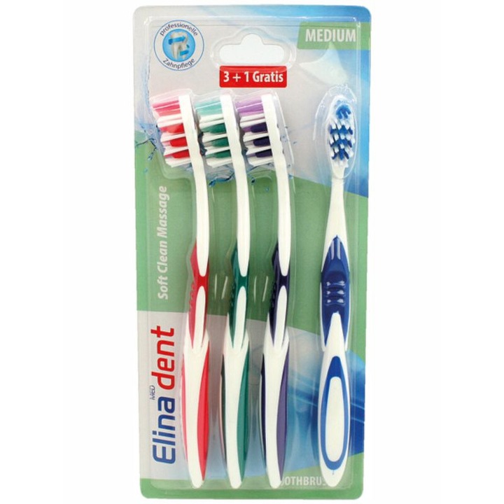 Fogkefék, Elina Softclean 3+1 csúszásmentes nyéllel