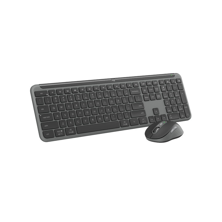 Tastatura si Mouse Set Logitech Signature Slim Wireless Combo Mk950 Graphite (Nordic), Negru, PC