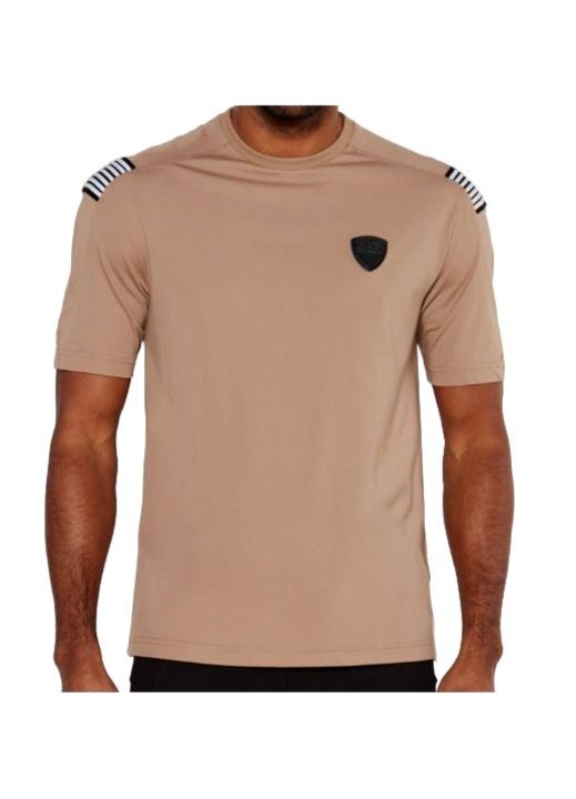 EA7 Тениска Emporio Armani, вискоза/полиамид, бежово