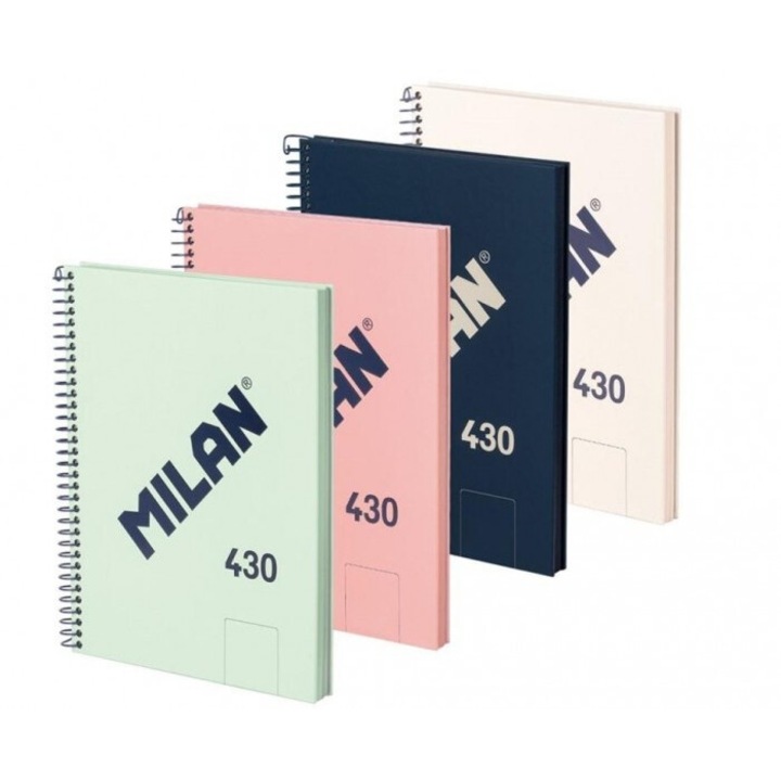 A5-ös jegyzetfüzet készlet, MILAN, 80 oldal, vegyes színek, 21,4x17,6x8cm