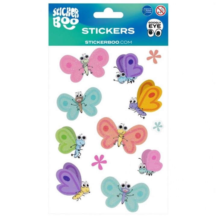 Set 12 stickere decorative, Sticker Boo, 140 x 210 mm, multicolor