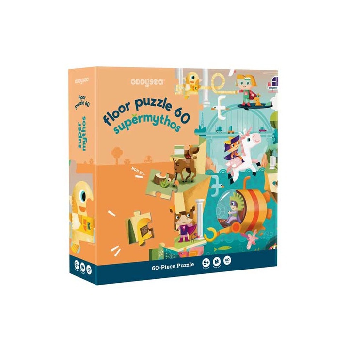 Puzzle Oddy At Sea, Supermythos, 60 piese, multicolor