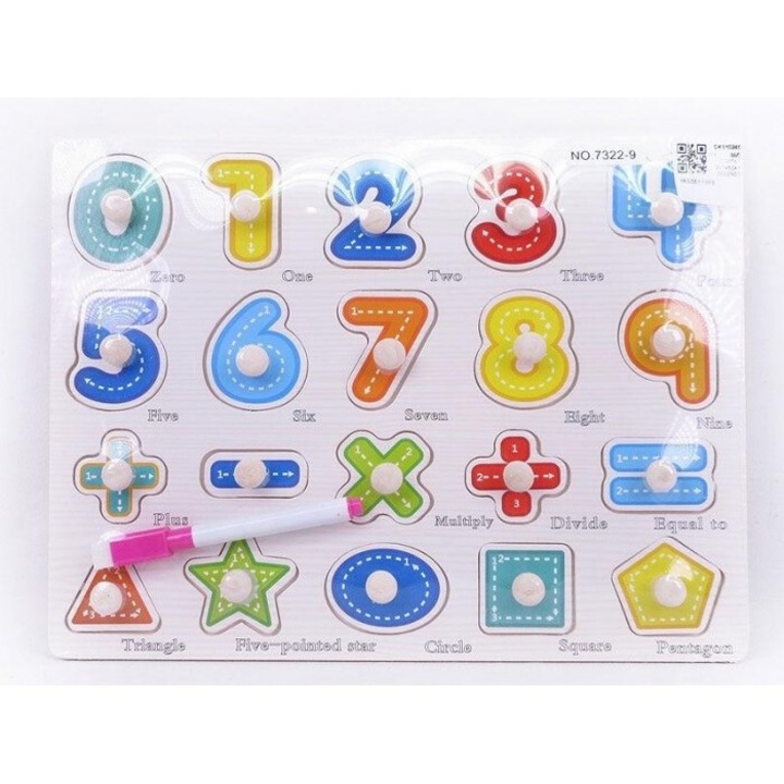 Icom fa puzzle, számokkal, többszínű