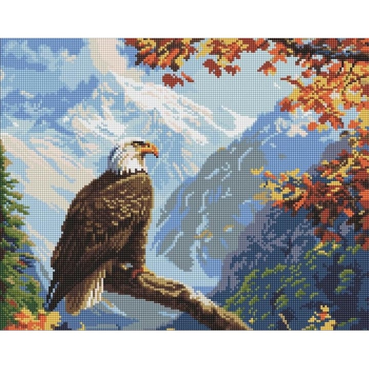 Set mozaic diamante, Ideyka, Strajerul varfului, 40x50cm, multicolor