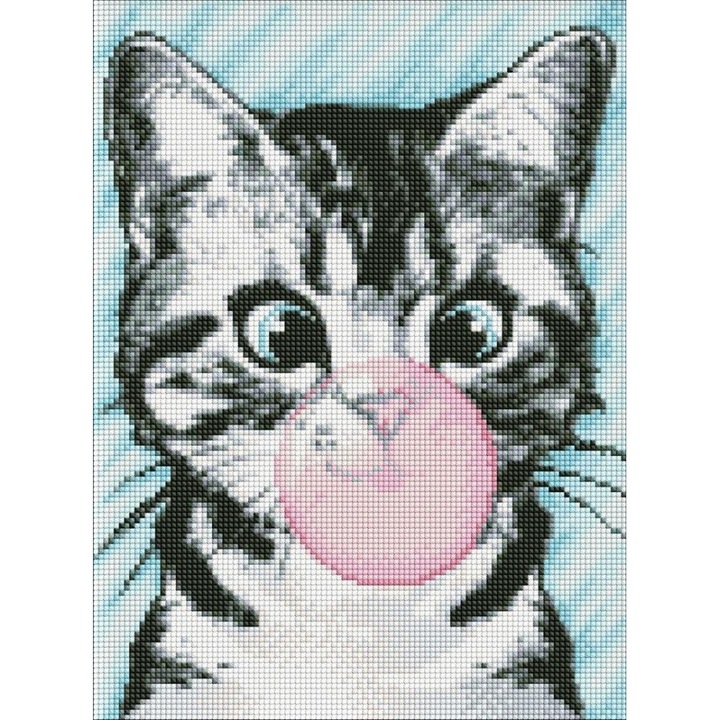 Set mozaica diamante, Ideyka, Barcuta roz, 30x40cm