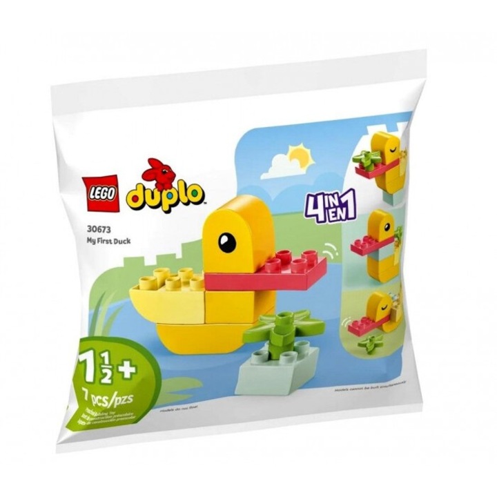Set de constructie LEGO DUPLO 30673, My First Duck, 7 piese, 18m+