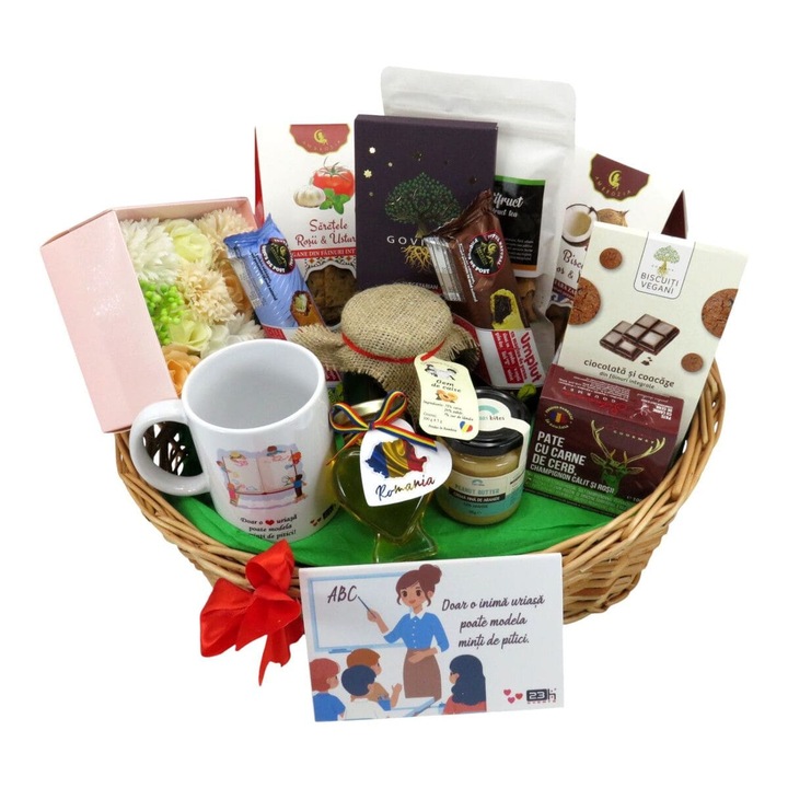 Cos cadou - Cosul cu recunostinta pentru Educatoare/ Invatatoare / Diriginta / Profesoara, 15 produse - ILIF411076, 23h Events