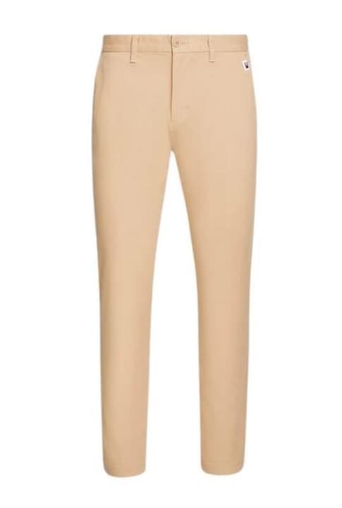 Дамски панталон, Tommy Jeans DM0DM19166 AB0, памук, кремав