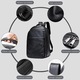 Rucsac Din Piele Naturala Pentru Barbati, IMODIX, Compartiment Pentru Laptop 14-inch, Foarte Spatios, 5 Buzunare, 40.5x26.5x15.5 cm, Model 331, Negru
