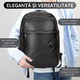 Rucsac Din Piele Naturala Pentru Barbati, IMODIX, Compartiment Pentru Laptop 14-inch, Foarte Spatios, 5 Buzunare, 40.5x26.5x15.5 cm, Model 331, Negru