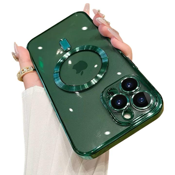 Carcasa de telefon potrivita pentru iPhone 15 carcasa de telefon cu model CD electromagnetic cu coada Apple Magsafe capac moale magnetic