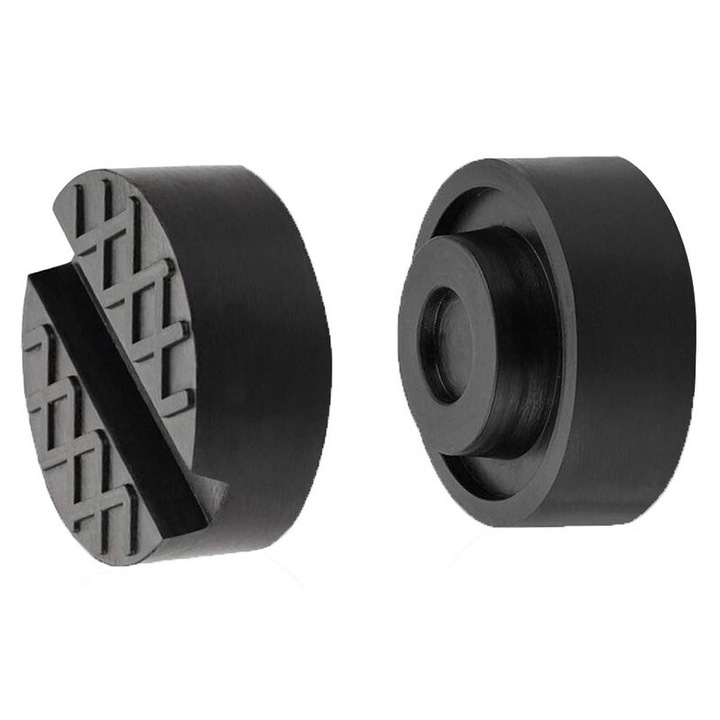 Set de 2 tampoane de cauciuc de amortizare, Ronyes, 6.5x3.3cm, negru