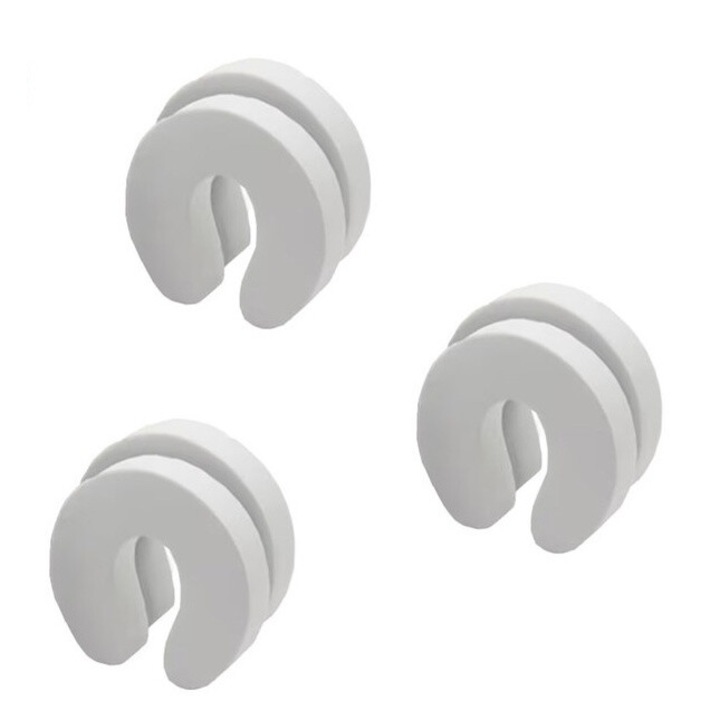 Set de 6 deflectoare pentru usi, Ronyes, alb, 9.3x9.5x1.5cm