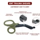 Geanta Medicala Militara de Urgenta, SINBINTA, Rezistent la apa si umiditate, Cu garou si forfecare, Pentru personal tactic, militar, de politie, de pompieri, de aplicare a legii si de salvare, Nylon/ Poliester, 15*4cm, Verde