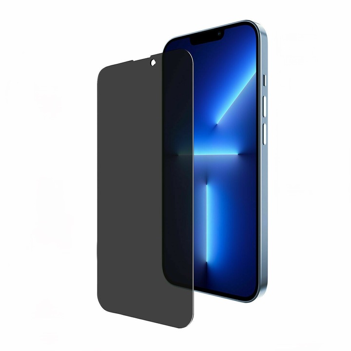 Протектор за поверителност на екрана, съвместим с iPhone 11 Pro/ X/ Xs, пълно покритие, първокласно качество, черен