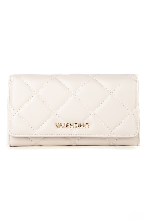 Valentino Bags, Portofel matlasat de piele ecologica, Crem