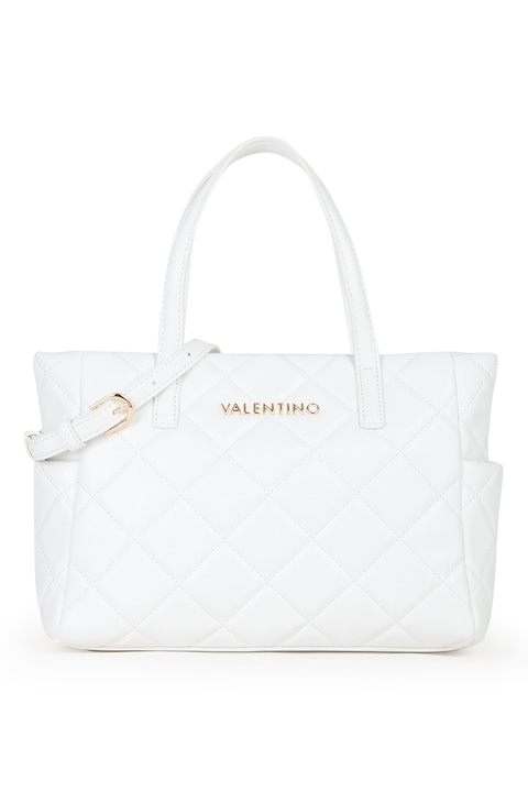 Valentino Bags, Geanta matlasata cu bareta pentru umar Ocarina, Alb optic