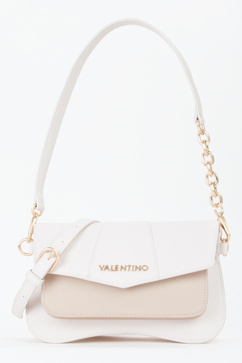 Valentino Bags, Geanta de piele ecologica cu bareta de umar Unika, Crem