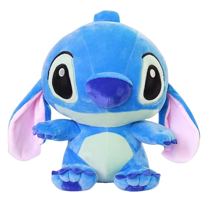 Плюшена играчка Lilo & Stitch, 23 см, меки уши, син