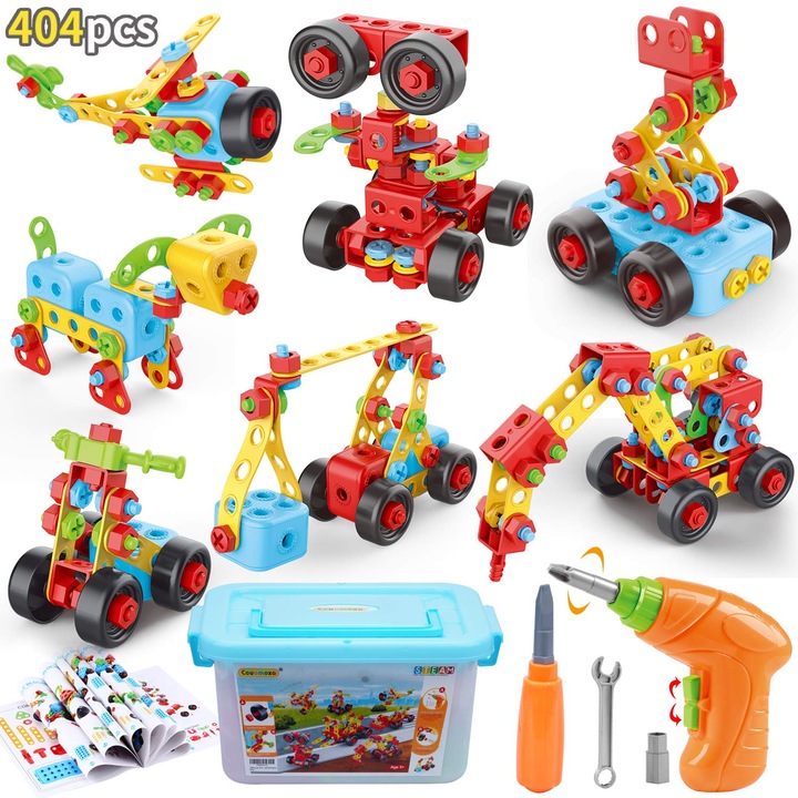 Set constructie STEM LYCENXI multicolor 404 piese 5-8 ani