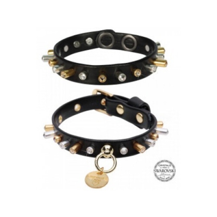 Zgarda Sparkling Stud in Black - 20cm - Negru