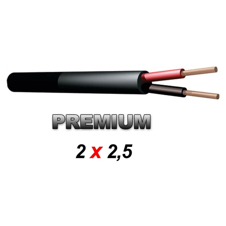 Thunder S232 Prémium gumírozott hangfalkábel, OFC (2×2,5 mm2)