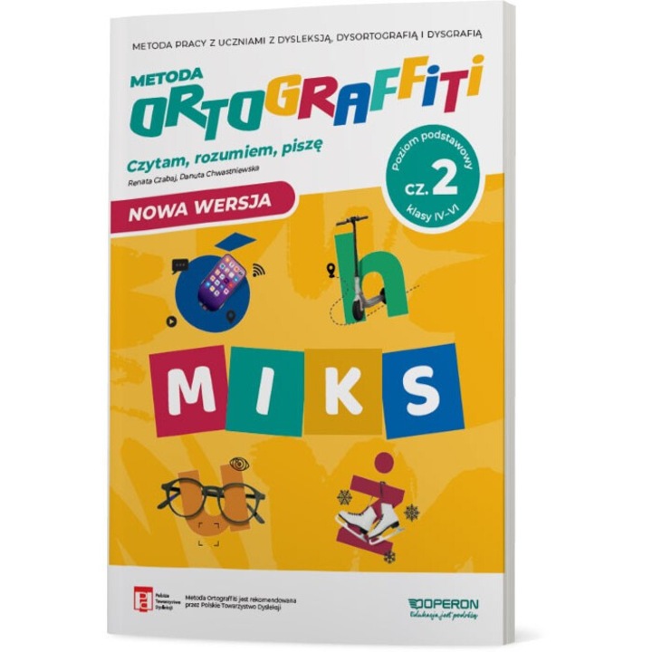 Ortograffiti MIKS, manual pentru clasele IV-VI, exercitii pentru dislexie, 96 pagini, coperta moale, 2024
