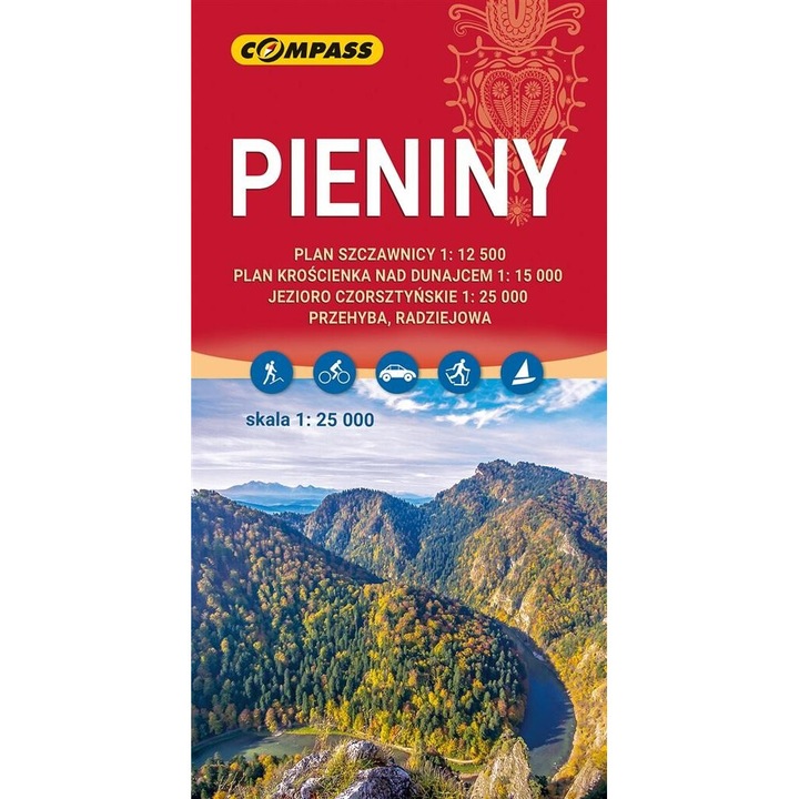 Harta Pieniny 1:25 000, Compass, format 980x680 mm, editie 2024, brosata