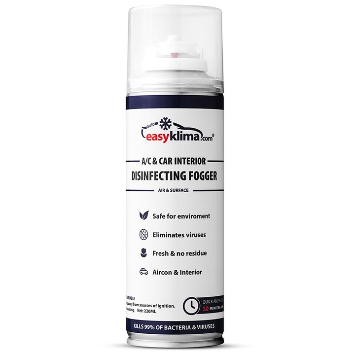 Dezumidificator de aer conditionat auto EasyKlima Fresh&Go spray pentru aer conditionat auto, eficient deja la 10 minute de la aplicare