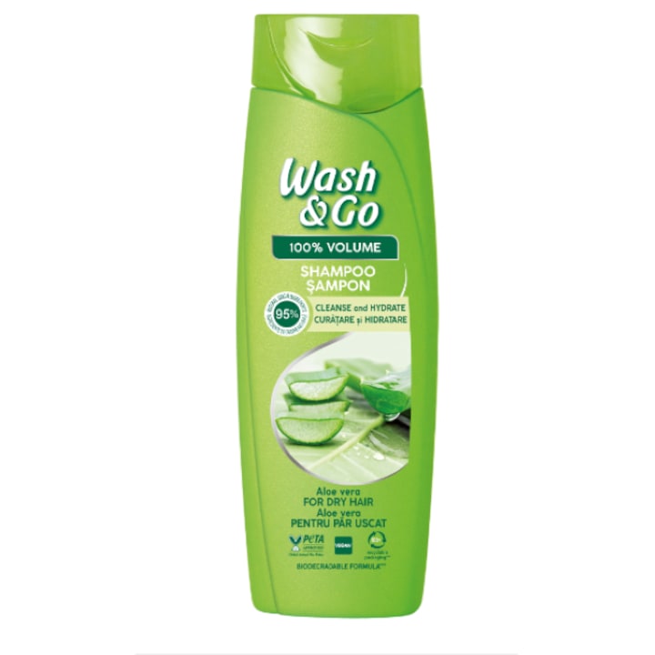 Sampon Wash&Go cu extract de Aloe Vera,180 ml