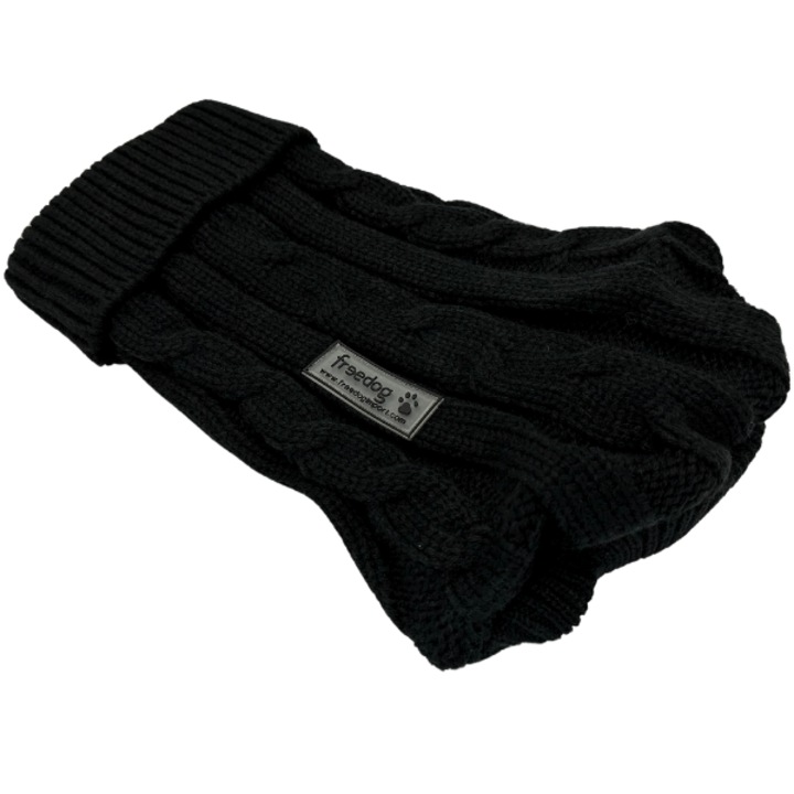 Pulover pentru caini Freedog Jersey Nature Color, negru, 15 cm