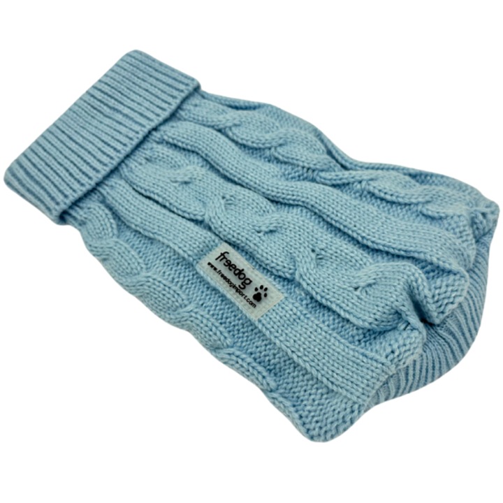 Pulover pentru caini Freedog Jersey Nature Color, Albastru deschis, 20cm