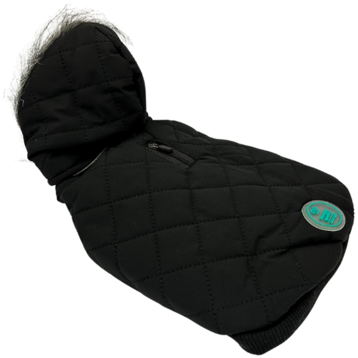 Jacheta pentru caini Freedog Abrigo Lane, neagra, 15 cm